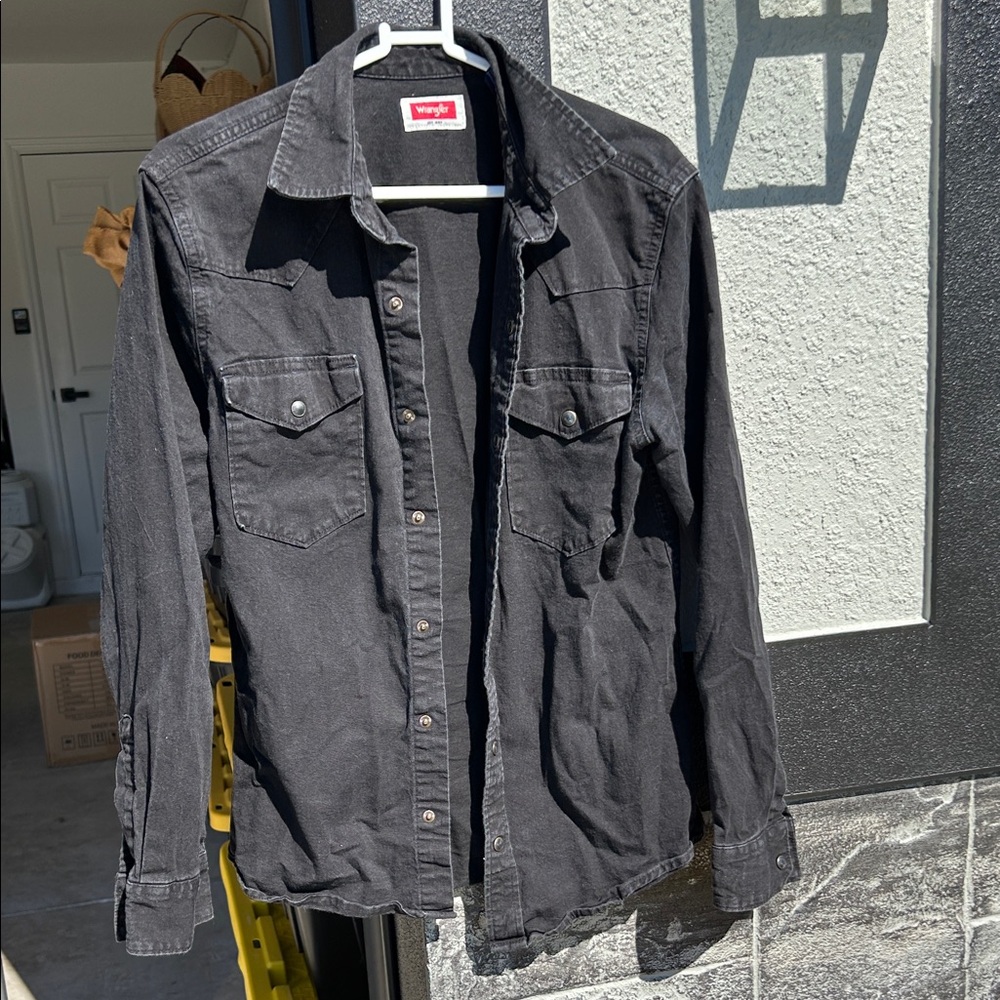 Wrangler Men's Charcoal Shirt Jacket